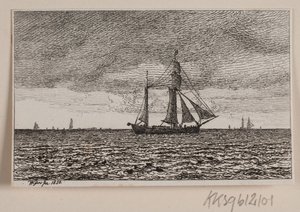 Eine Galeasse unter vollen Segeln von Vilhelm Kyhn