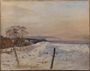 Eispackung bei Taarbæk, nördlich von Kopenhagen