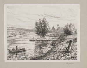 Partie am Fluss Marne von Vilhelm Kyhn