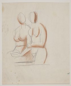 Kompositionsstudie mit 2 nackten Frauen von Vilhelm Lundstrøm