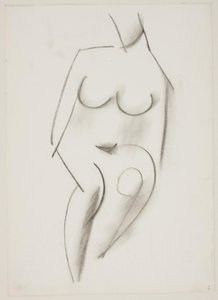 Sitzende nackte Frau von vorne von Vilhelm Lundstrøm