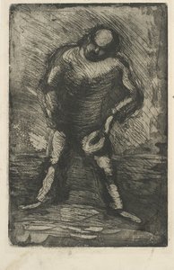 Spreizender Mann mit Hut in der Hand von Vilhelm Lundstrøm