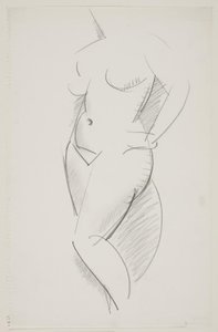 Stehendes weibliches Modell mit linker Hand in der Hüfte von Vilhelm Lundstrøm