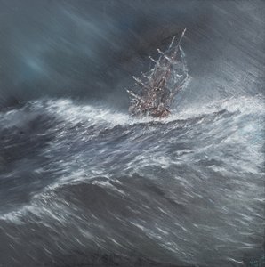 Beagle in einem Sturm vor Kap Hoorn, 24. Dezember 1832