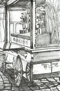 Wagen vor der Cheers Bar Boston USA, 2003 von Vincent Alexander Booth