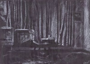Vorhänge bei Kerzenlicht von Vincent Alexander Booth