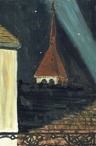 Dachansicht von Laignes, Frankreich bei Nacht von Vincent Alexander Booth