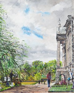 Blick auf Haus und Gärten von Lyme Park, 2015 von Vincent Alexander Booth