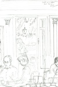 St Emilion Restaurant, 2015 von Vincent Alexander Booth