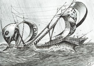 Sturmerschaffer Tyrrhenisches Meer von Vincent Alexander Booth