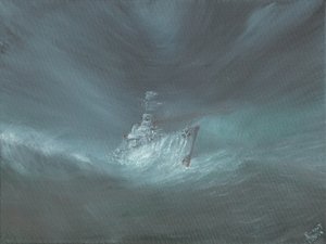 USS Warrington im Hurrikan vor den Bahamas verloren am 13. September 1944