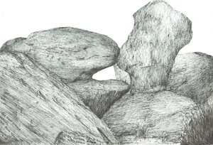 Küssende Felsen auf Kinder Scout, 2007 von Vincent Alexander Booth