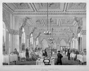 Der Kaffeeraum im London Bridge Railway Terminus Hotel, Bermondsey, London, 1860 von Vincent Brooks