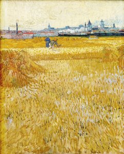 Arles: Blick von den Weizenfeldern Die Erntearbeiter, 1888 von Vincent van Gogh