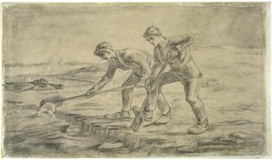 Les bêcheurs nach Millet, 1880