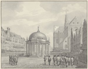 Die Vereidigung des Regierungsreglements auf dem Grote Markt in Haarlem, 5. September 1787 von Vincent Jansz. van der Vinne