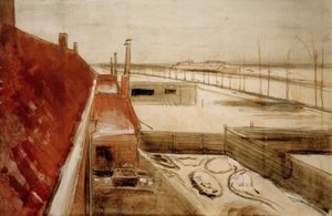 Blick aus dem Atelier des Künstlers in Den Haag