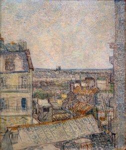 Blick aus dem Fenster der Wohnung in der Rue Lepic von Vincent van Gogh