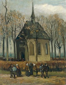 Gemeinde verlässt die reformierte Kirche in Nuenen von Vincent van Gogh