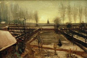 Der Pfarrgarten in Nuenen im Schnee