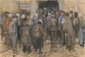 Die Armen und das Geld (Andrang vor dem Büro der Staatslotterie) von Vincent van Gogh