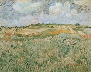 Die Ebene bei Auvers mit Regenwolken
