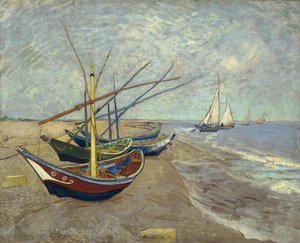 Fischerboote am Strand von Les Saintes-Maries-de-la-Mer