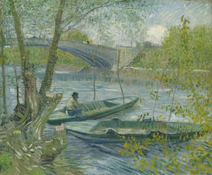 Fischen im Frühling, die Pont de Clichy von Vincent van Gogh