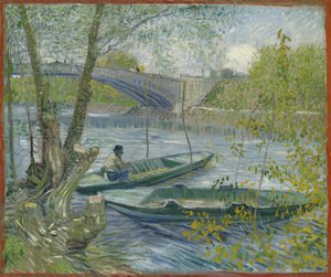 Fischen im Frühling, die Pont de Clichy Asnières, 1887 von Vincent van Gogh
