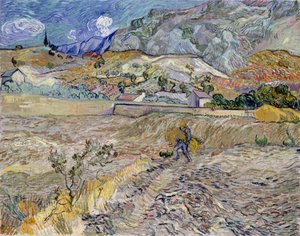 Landschaft bei Saint-Remy (Das gepflügte Feld) von Vincent van Gogh