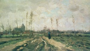 Landschaft mit Kirche und Häusern, Nuenen, 1885