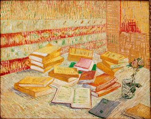 Die gelben Bücher oder Pariser Romanzen. Gemälde von Vincent van Gogh (1853-1890) 1887. Maße 73x93 cm. Baden-Baden, Privatsammlung von Vincent van Gogh