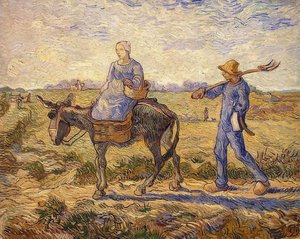 Morgen. Auf dem Weg zur Arbeit von Vincent van Gogh