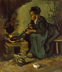 Bäuerin beim Kochen am Kamin, 1885 von Vincent van Gogh