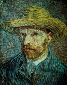 Selbstbildnis mit Strohhut von Vincent van Gogh