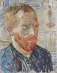 Selbstporträt mit japanischem Druck von Vincent van Gogh