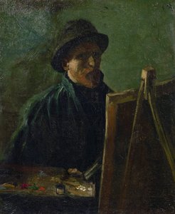 Selbstporträt am Staffelei von Vincent van Gogh (1853-1890)
