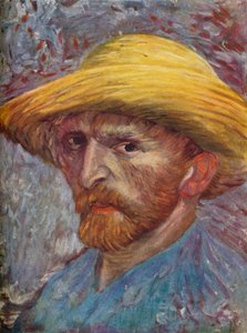 Selbstporträt mit Strohhut, 1887 von Vincent van Gogh