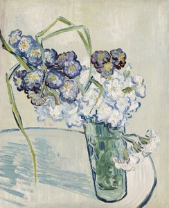 Stillleben, Vase mit Nelken, Juni 1890