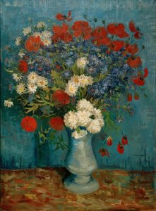 Stillleben: Vase mit Kornblumen und Mohnblumen von Vincent van Gogh