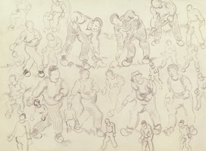Studien von Bauern bei der Arbeit, Sämänner und Gräber