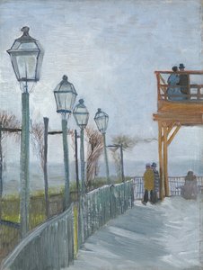 Terrasse und Aussichtsplattform am Moulin de Blute-Fin, Montmartre, frühes 1887 von Vincent van Gogh