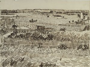 Die Ernte in der Provence für Émile Bernard, 1888