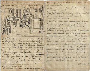Das Schlafzimmer, Brief an Paul Gauguin aus Arles, Mittwoch, 17. Oktober 1888