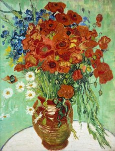 Vase mit Kornblumen und Mohnblumen von Vincent van Gogh