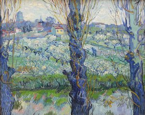 Blick auf Arles, blühende Obstgärten von Vincent van Gogh