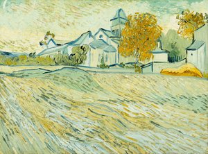 Ansicht des Asyls und der Kapelle von Saint-Remy, 1889 von Vincent van Gogh