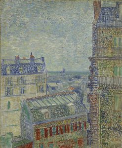 Blick auf Paris von Theos Wohnung in der Rue Lepic