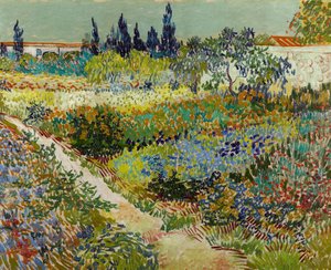 Blühender Garten mit Weg von Vincent van Gogh