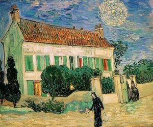 Weißes Haus bei Nacht von Vincent van Gogh